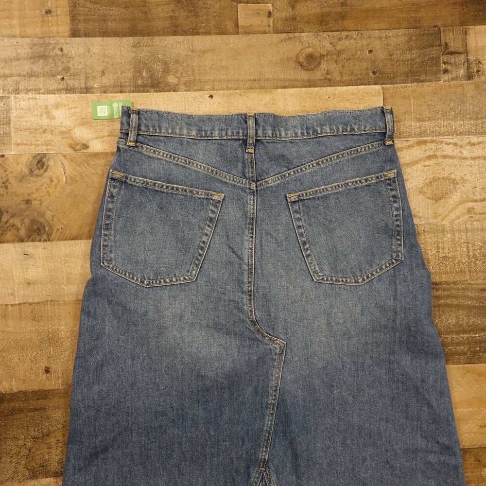 GAP Denim Maxi Skirt Women’s 32/14 Tall Medium Indigo Front Slit‎ Classic - Picture 11 of 14
